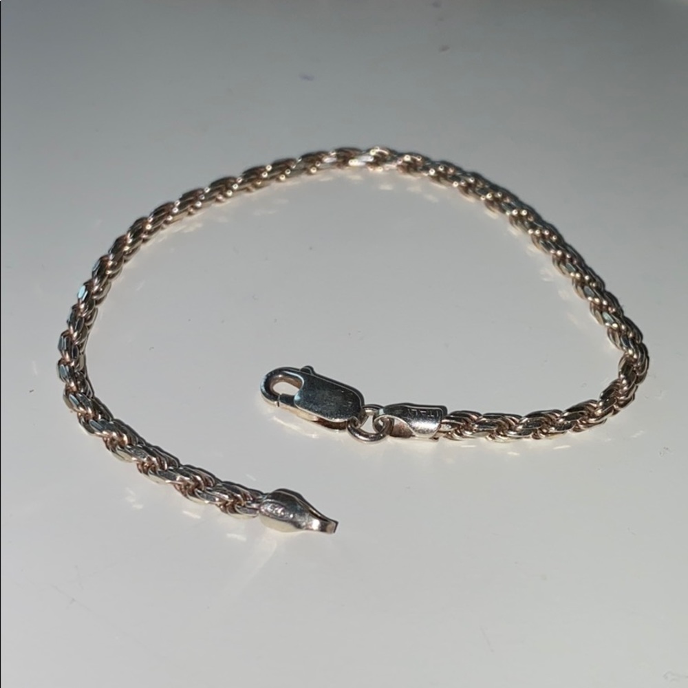 sterling silver italian chain bracelet